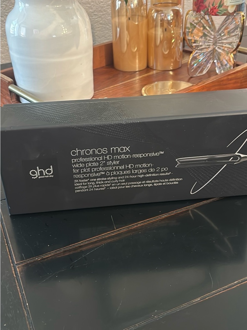 NWT ghd Chronos Max Wide Plate Styler - Black